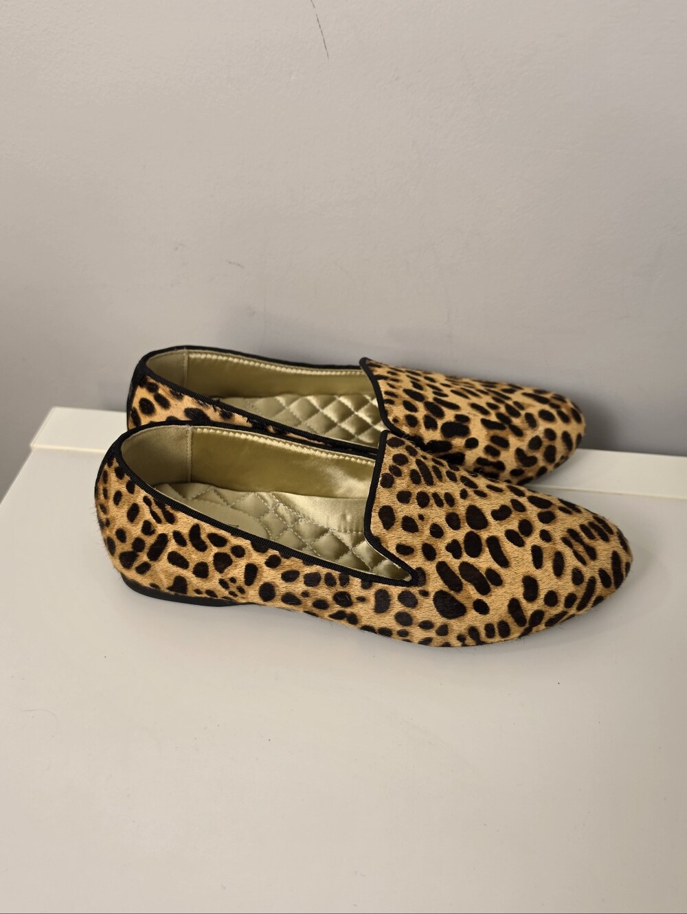 Birdies The Starling Leopard Print Haircalf Loafer Size 7